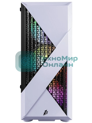 Компьютерный корпус 1STPLAYER FIREROSE F3-A белый, ATX, TG, 4x120мм LED fans inc.