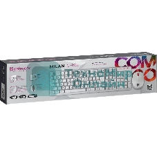 Комплект клавиатура+мышь Defender Milan C-992 беспроводной, USB, 1000 DPI, белый