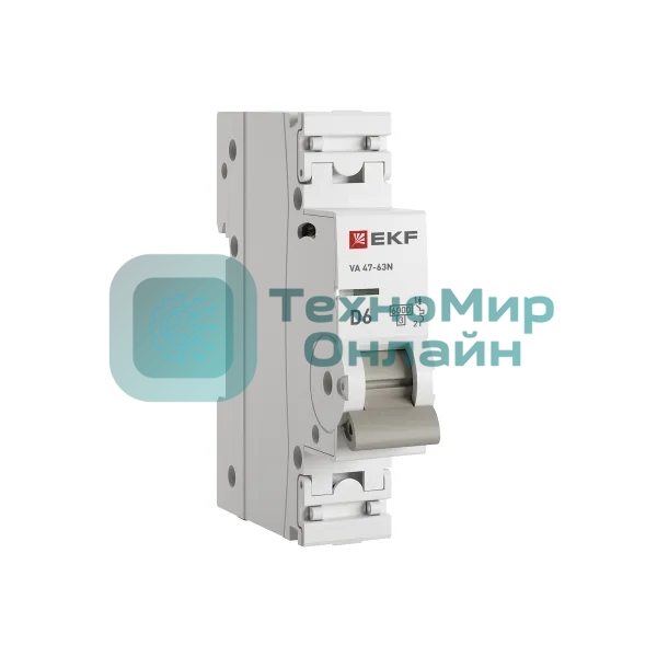 Выключатель автоматический модульный EKF M636106D 1п D 6А 6кА ВА 47-63N PROxima