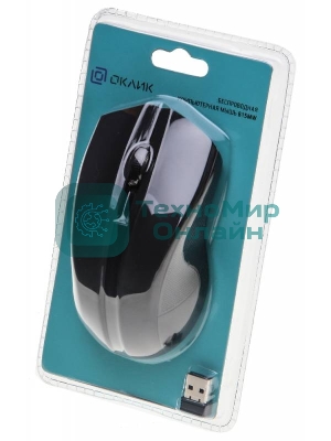 Мышь беспроводная Oklick 615MW черный, 1000 dpi, радиоканал, USB, кнопки - 3