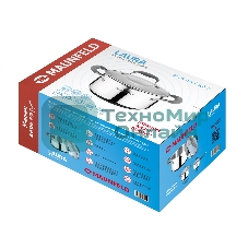 Кастрюля Maunfeld LAURA MCS56S08GR из нержавеющей стали со стеклянной крышкой, 24 см, 5,6 л.