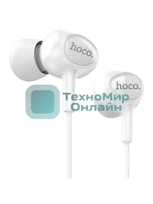 Проводные наушники Hoco M3 белый, внутриканальные, Jack 3.5 мм