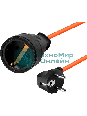 Удлинитель силовой Defender Ext2G-01-10 6А, 10 м, б/з - без рамки