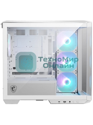 Компьютерный корпус MSI MAG Pano M100R PZ White , Micro-ATX, 1xUSB 3.2 Gen 1, 1xUSB 3.2 Gen2 Type-C, 4x120мм ARGB Fan, ARGB+PWM Control Board, TG, WHITE