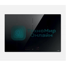 Индукционная варочная панель Elica, 80 см, сенсорное управление, 9 уровней мощности, одна Bridge zone, Booster, индикатор остаточного тепла, распознование посуды, пауза, подогрев, таймер, черный