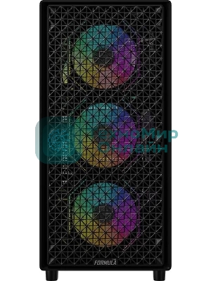 Компьютерный корпус Aerocool/Formula MANA DYNAMIC черный без БП ATX 6x120мм 2xUSB 3.0 1xUSB3.1 audio bott PSU