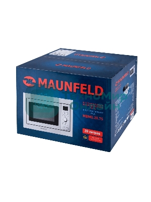 Микроволновая печь встраиваемая Maunfeld MBMO.20.7S нержавеющая сталь, 20 л, 800 Вт, переключатели - поворотный механизм/кнопки