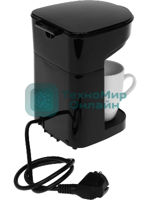 Кофеварка капельная Kitfort KT-764 черный, исп. кофе - молотый, 0.3 л, 450 Вт