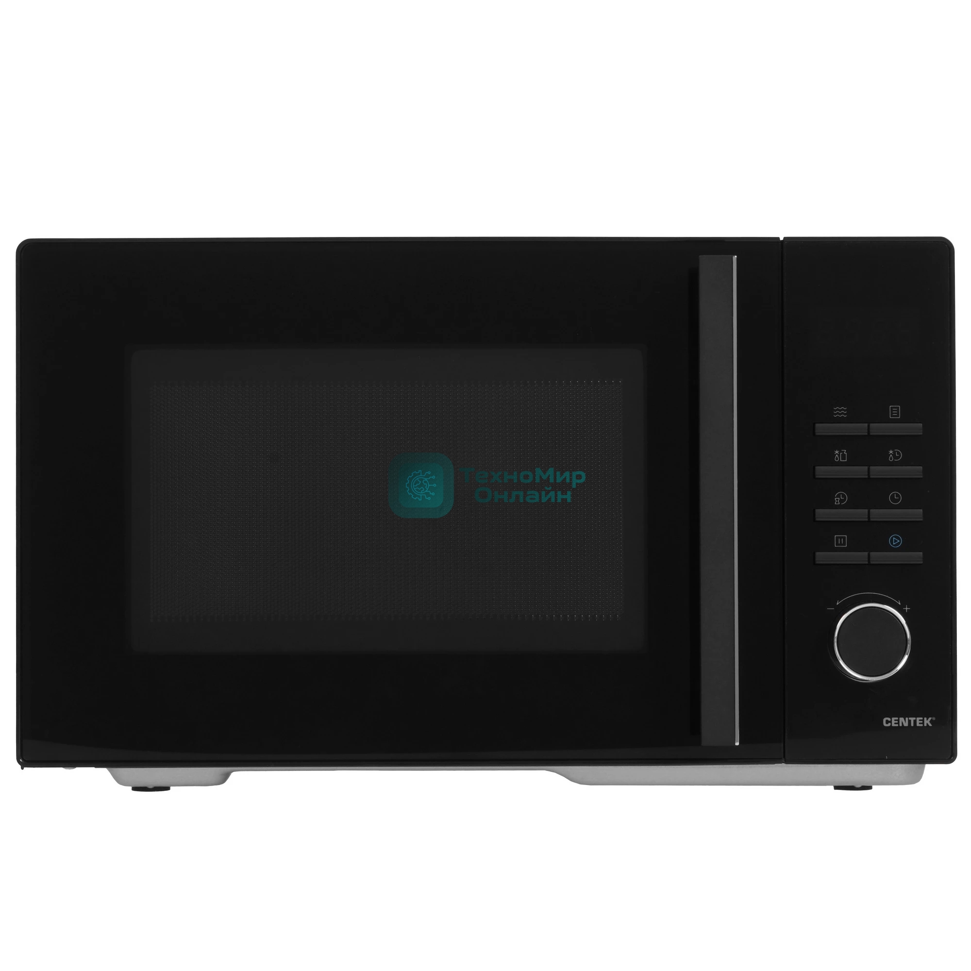 Микроволновая печь Centek CT-1563 черный, 23 л, 800 Вт, переключатели - кнопки, поворотный механизм
