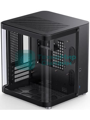 Корпус без блока питания Корпус JONSBO TK-1 Black 2.0 MATX без БП, mini-ITX, micro-ATX, черный