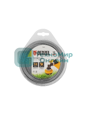 Леска для триммера Denzel двухкомпонентная зубчатый квадрат, 3,0мм х 15м, блистер EXTRA CORD