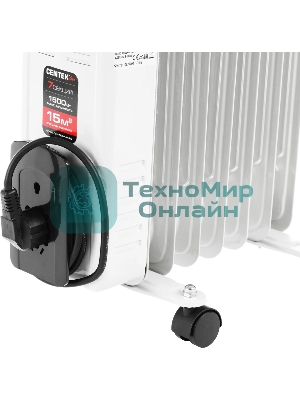 Обогреватель масляный Centek CT-6200 (7 секций) белый, 700/1000/1500 Вт, 15 м2, термостат