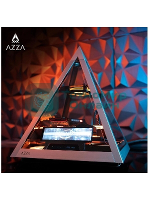 Компьютерный корпус Azza Pyramid L черный/серебристый без БП ATX 6x120мм 2xUSB3.0 audio bott PSU