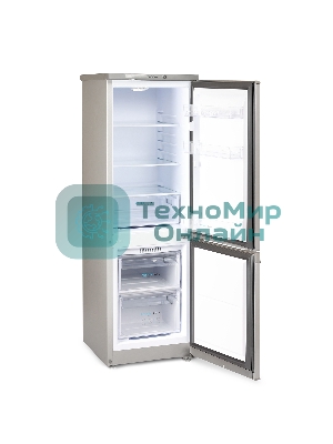 Холодильник Бирюса M418 металлик двухкамерный 125/55л морозилка снизу