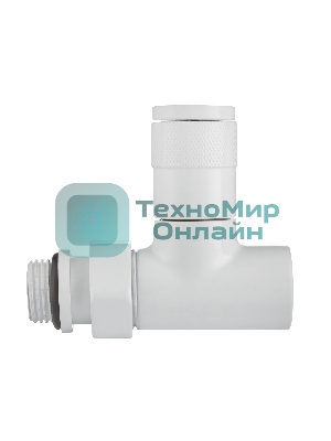 Набор дизайн-вентилей Royal Thermo PIANO, прямой (белый) 1/2