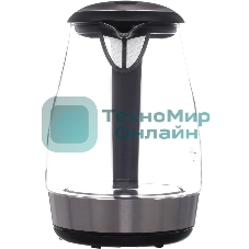 Чайник электрический Hyundai HYK-G2030 1.7 л, 2200 Вт, черный (корпус: стекло)