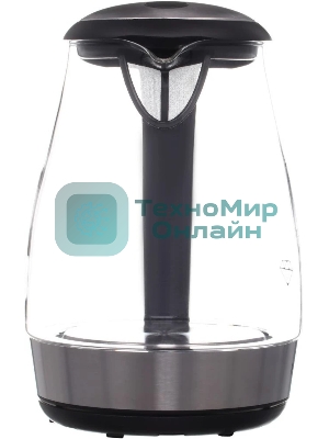 Чайник электрический Hyundai HYK-G2030 1.7 л, 2200 Вт, черный (корпус: стекло)