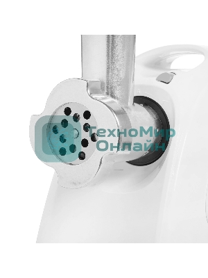 Мясорубка электрическая Аксион М41.02 белый, 1700 Вт, 2.0 кг/мин, реверс, защита от перегрузки, насадки - 8