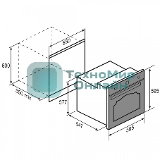 Духовой электрический шкаф Zigmund & Shtain E 166 B черный/бронза