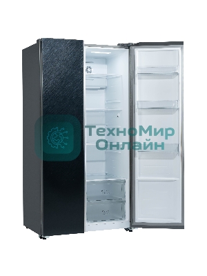 Холодильник Бирюса SBS 541 TBG черный двухкамерный 343/198 л морозилка слева, NoFrost, Side-by-side
