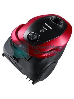 Пылесос Samsung VC20M253AWR красный, 460/2000 Вт, уборка сухая, пылесборник мешок, 2.5 л