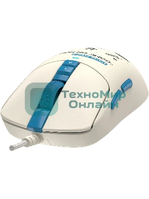 Мышь проводная A4Tech Bloody W72 Ultra Pixels Blue рисунок/бежевый/голубой, 20000 dpi, USB, кнопки - 7