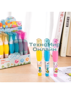 Ручка корректор Deli E39299 шариковый белый 7мл