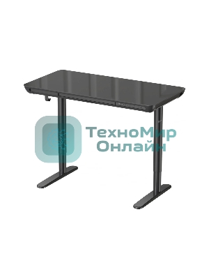 Стол компьютерный Cactus CS-EGD-BK-LED столешница закаленное стекло, черный, каркас черный