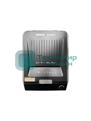 Шредер Office Kit SA200M 1,9х10 черный/серый с автоподачей (секр.P-5) фрагменты 220лист. 40лтр. скобы пл.карты