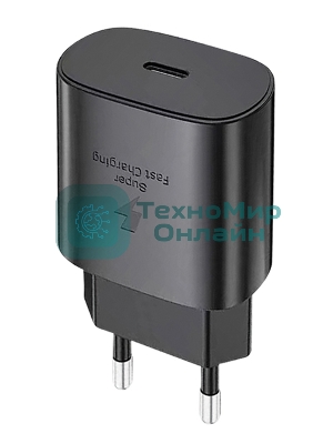 Сетевое зарядное устройство Qumo Energy light PD 25Вт, (модель 0102), порт: USB Type-C, черный