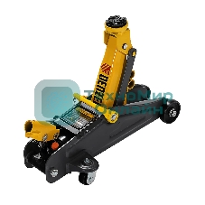 Домкрат гидравлический подкатной с фиксатором Denzel 2 т, 130-330 мм, в кейсе