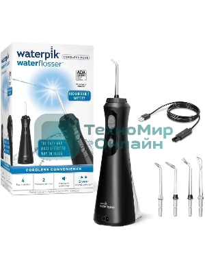Ирригатор Waterpik WP-492 EU черный, от аккумулятора, 210 мл, 2 режима