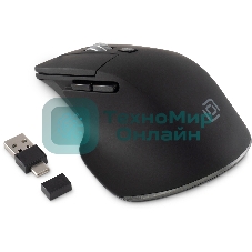 Мышь беспроводная Oklick 503MW черный, 2400 dpi, радиоканал, Bluetooth, USB, кнопки - 6