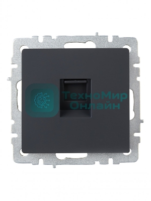 Розетка компьютерная IEK BRITE РК10-БрГ RJ45 кат.5E графит