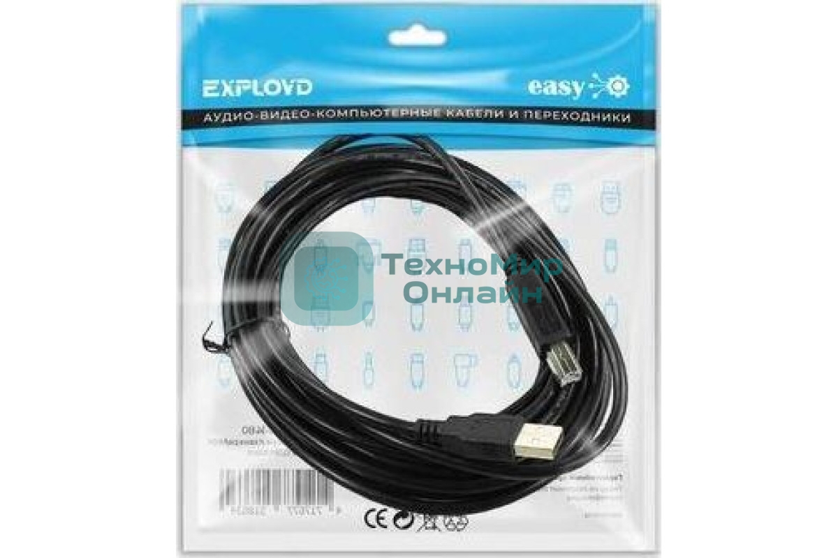 Кабель Exployd EX-K-1480 для принтера/сканера/МФУ/черный/5M