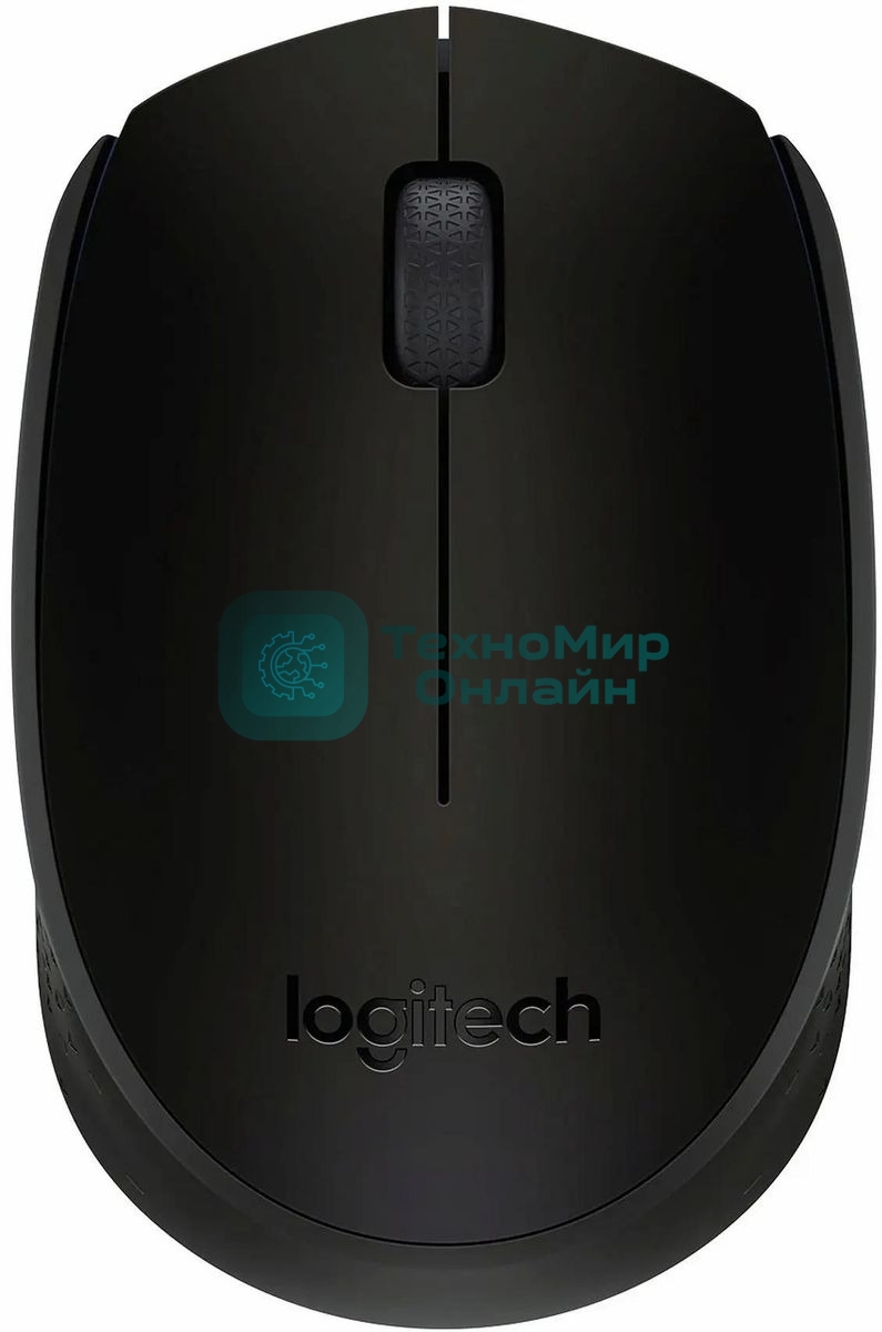 Мышь беспроводная Logitech B170 черный, 1000 dpi, радиоканал, USB, кнопки - 3