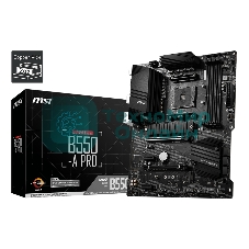Материнская плата MSI B550-A PRO, AM4, AMD B550, 4xDDR4, 6xSATA, 2xM.2, 1xPCI-E 4.0 x16, 1xPCI-E 3.0 x16, 2xPCI-E x1, 1xHDMI, 1xDP, 1x 1Gb LAN, 4xUSB-A 2.0, 2xUSB-A 3.2 Gen 1, 1xUSB-A 3.2 Gen 2, 1xUSB-C 3.2 Gen 2, 6x3.5 мм, 7.1, ATX