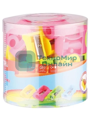 Точилка для карандашей ручная Deli E0594, 1 отверстие, пластик, ассорти, туба