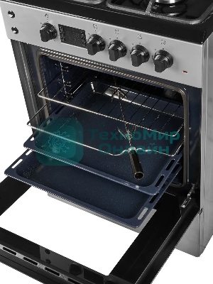 Плита комбинированная MIU 6041 ЕRPDCHK серый, конфорок 4 шт газовых, духовка 65 л, 60 см x 85 см x 60 см