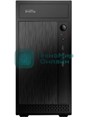 Компьютерный корпус KingPrice KPCC-MN211 черный без БП mATX 1x80мм 2x120мм 2xUSB 2.0 audio