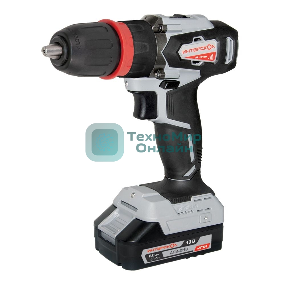 Дрель-шуруповерт аккумуляторная Интерскол ДА-13/18ВК Аккумуляторная
