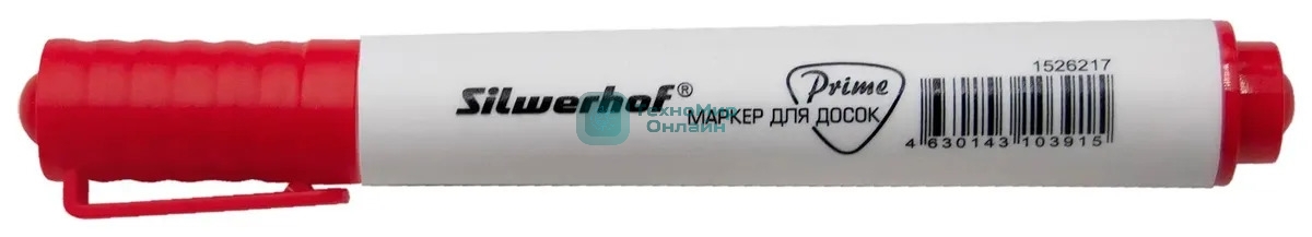 Маркер для досок Silwerhof Prime+, скошенный пишущий наконечник, 2-5мм, красный, коробка