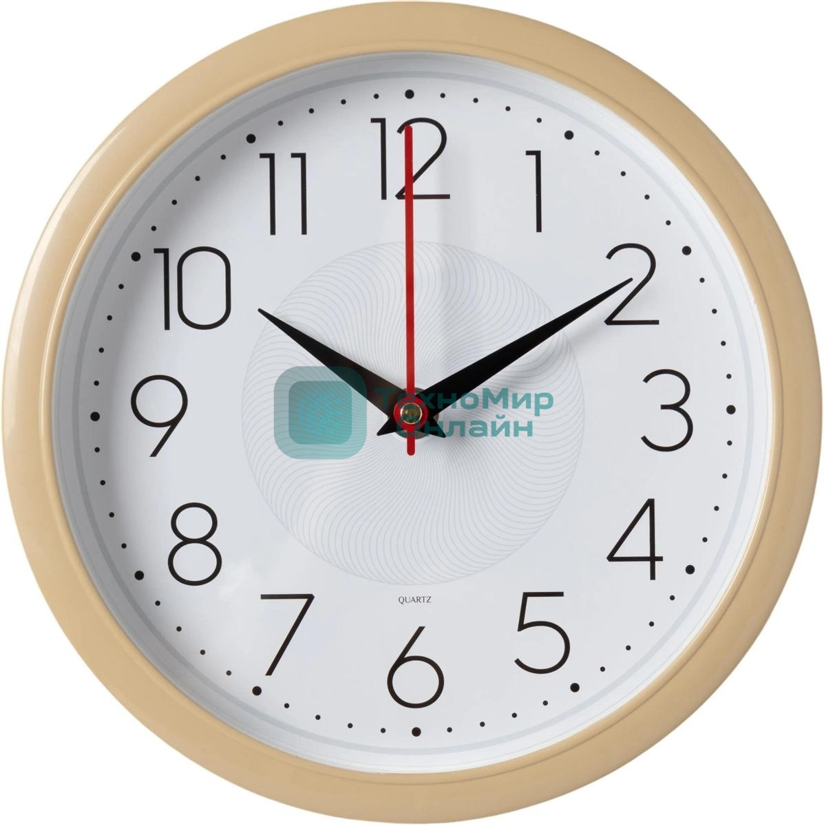 Часы настенные аналоговые Бюрократ WALLC-R83P D22 см белый/бежевый