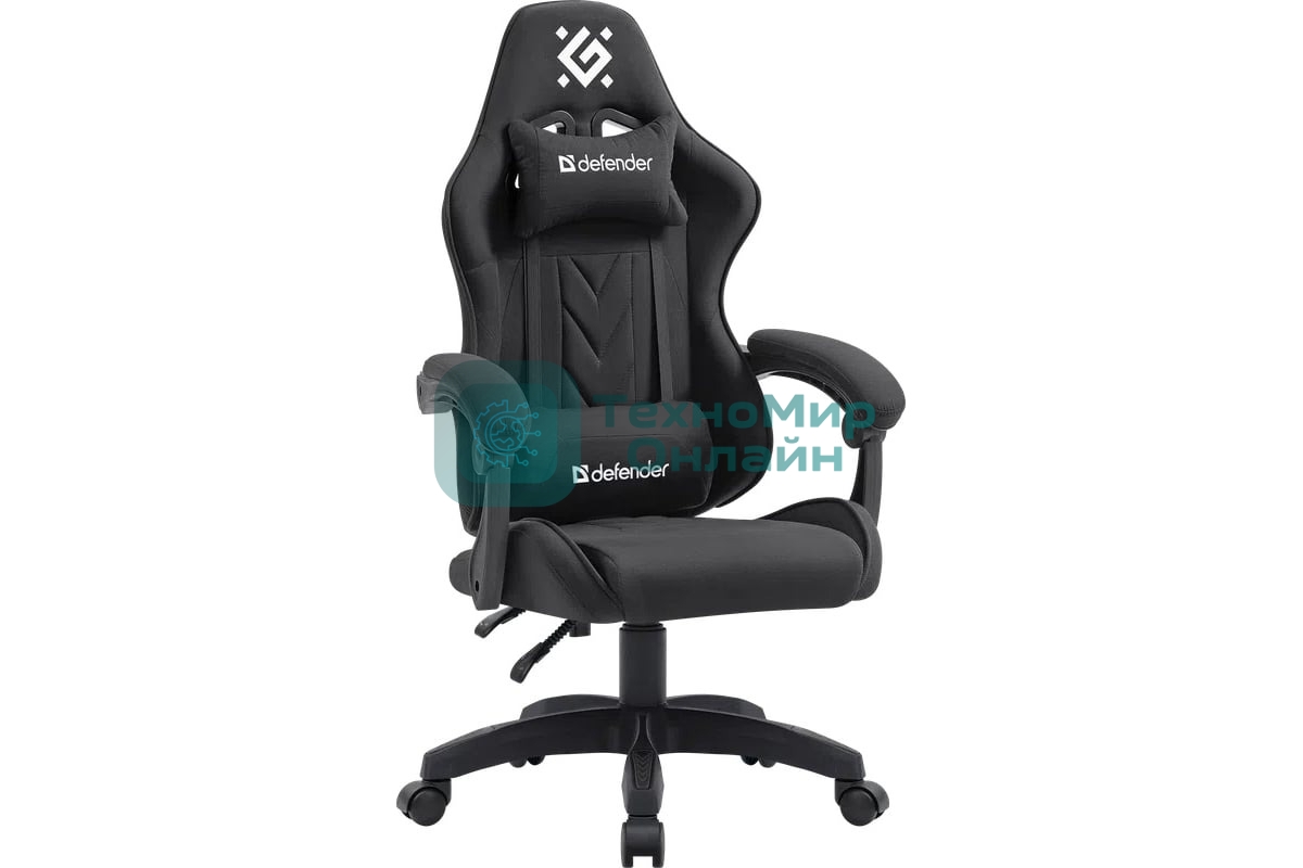 Кресло Defender Breeze черный, ткань, 120 кг