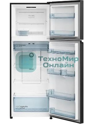 Холодильник Hitachi HRTN6443SBBKCS черный двухкамерный 315/94л морозилка сверху