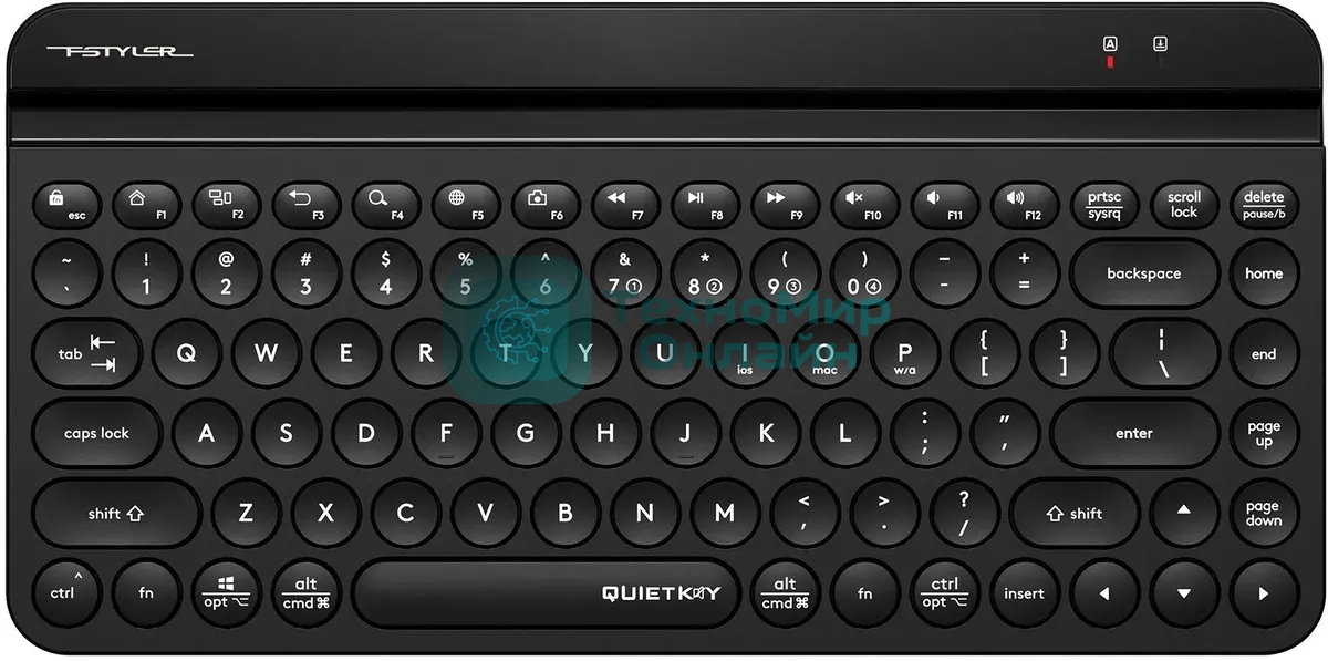 Клавиатура беспроводная A4Tech Fstyler FBK30 черный/серый USB BT/Radio slim Multimedia