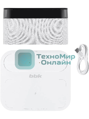 Портативная колонка BBK BTA2020 белый 5W 1.0 BT 10м 1200mAh