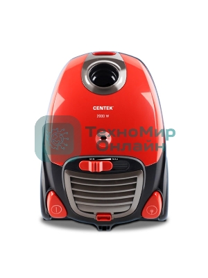 Пылесос Centek CT-2511 красный, 400/2000 Вт, уборка сухая, пылесборник мешок, 2 л