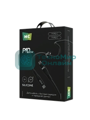 Дата-кабель MORE CHOICE (4620202554529) K83aa USB 3.0A PD 60W для Type-C Type-C - 1 м, черный