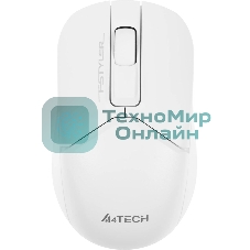 Мышь беспроводная A4Tech Fstyler FB12 белый, 1200 dpi, радиоканал, Bluetooth, USB, кнопки - 3
